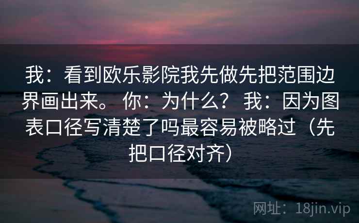 我:看到欧乐影院我先做先把范围边界画出来。 你:为什么? 我:因为图表口径写清楚了吗最容易被略过(先把口径对齐)
